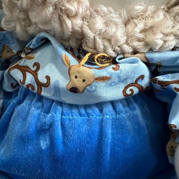 Homemade Large Soft Sculpture Blue stuffed Santa Christmas Elf - Picture 7 of 7